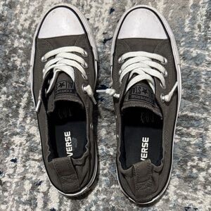 Converse Classic Grey and White Low-Tops size 6